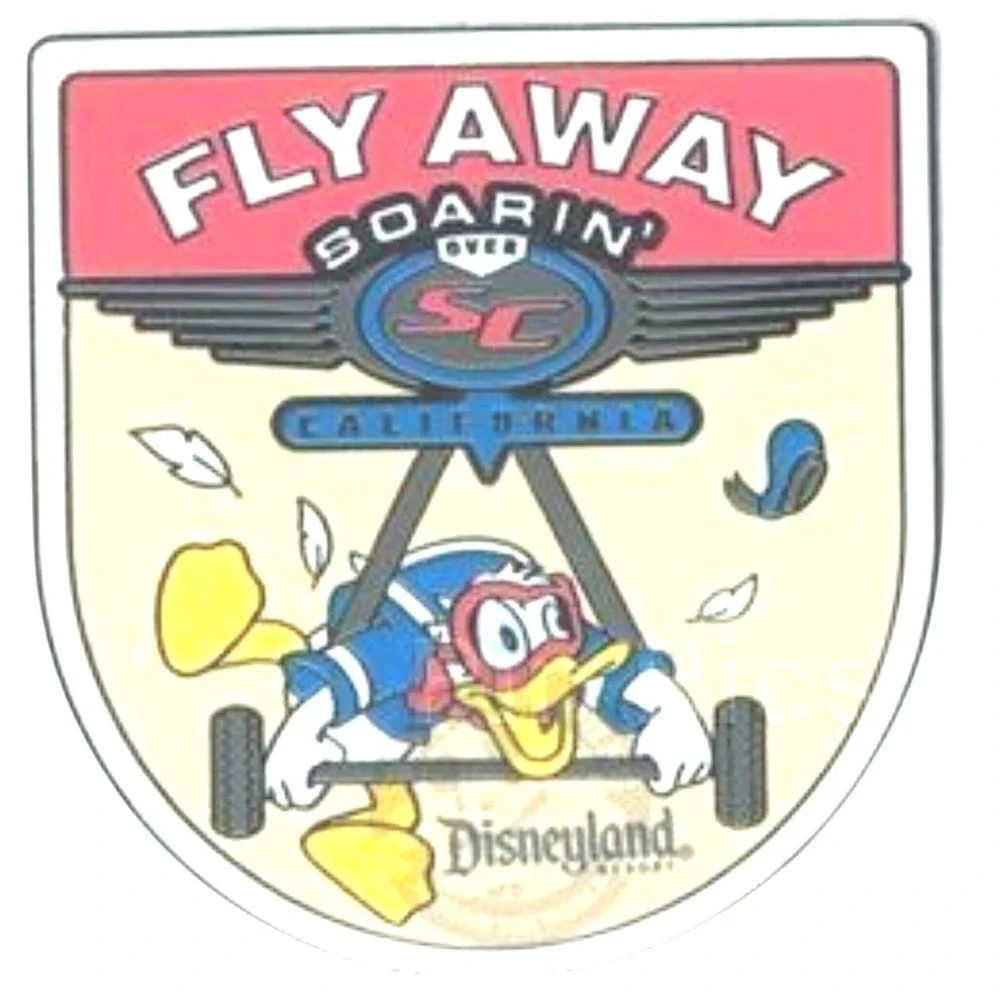 Disney Pin Donald Duck Fly Away Odyssey Decals Soarin' Over California‎ 62514